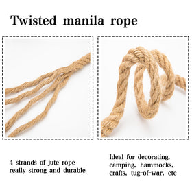 GDHSWJ rope supports hanging planters with rustic charm.