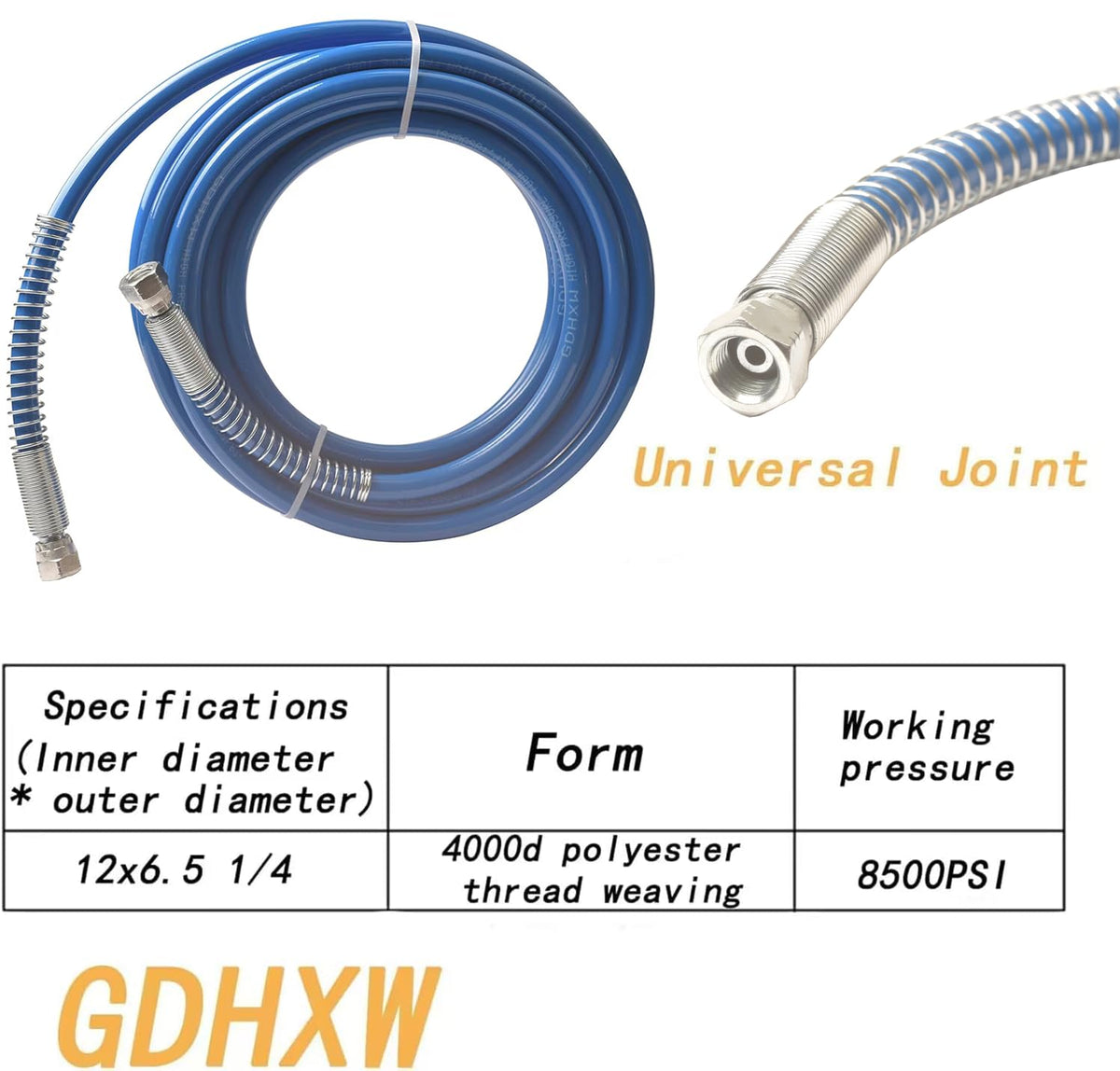 GDHXW 8500 PSI high-pressure hose for durable airless spraying