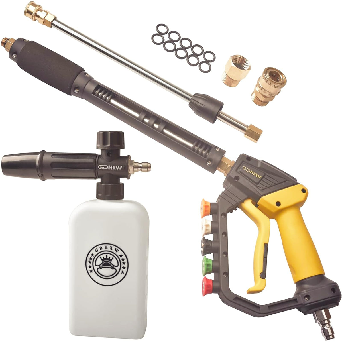 GDHXW adjustable-length washer gun shown in use for flexible reach
