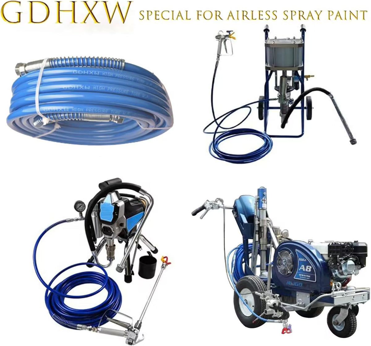 GDHXW double-layer braided hose close-up shows rugged durability.