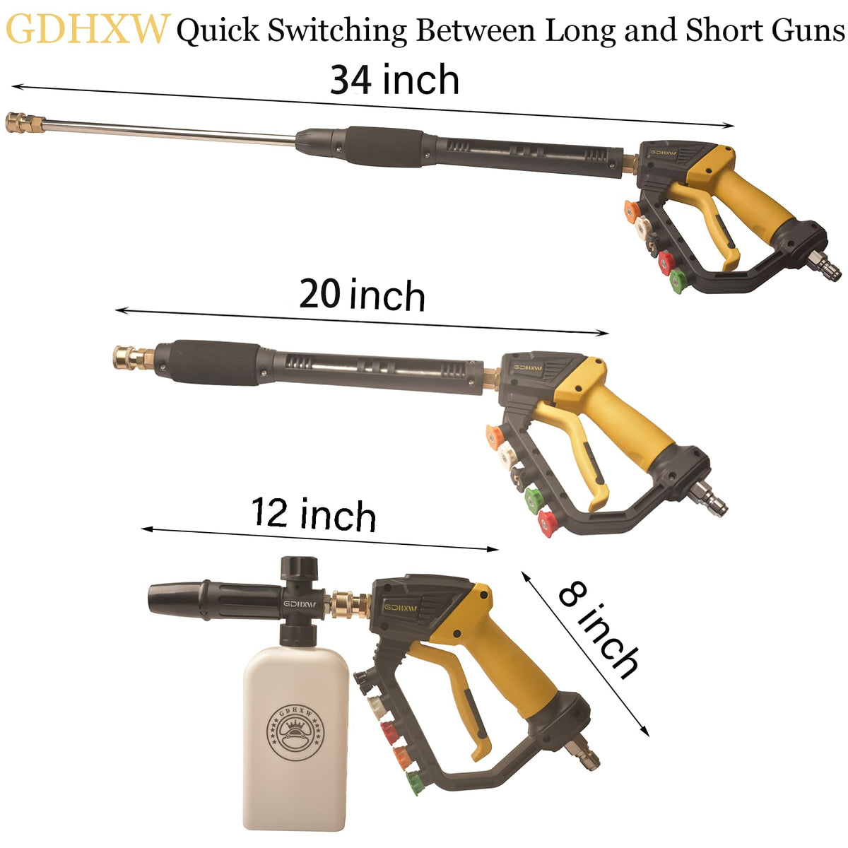 GDHXW foam cannon attachment delivering rich suds for cleaning