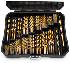 GDLIN 230pcs titanium twist drill bit set with case for easy organization and transport