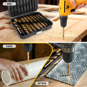 GDLIN varied sizes drill bits with clear size labels for quick selection