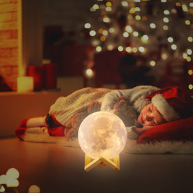 GDPETS Moon Lamp on a table creating a cozy ambiance