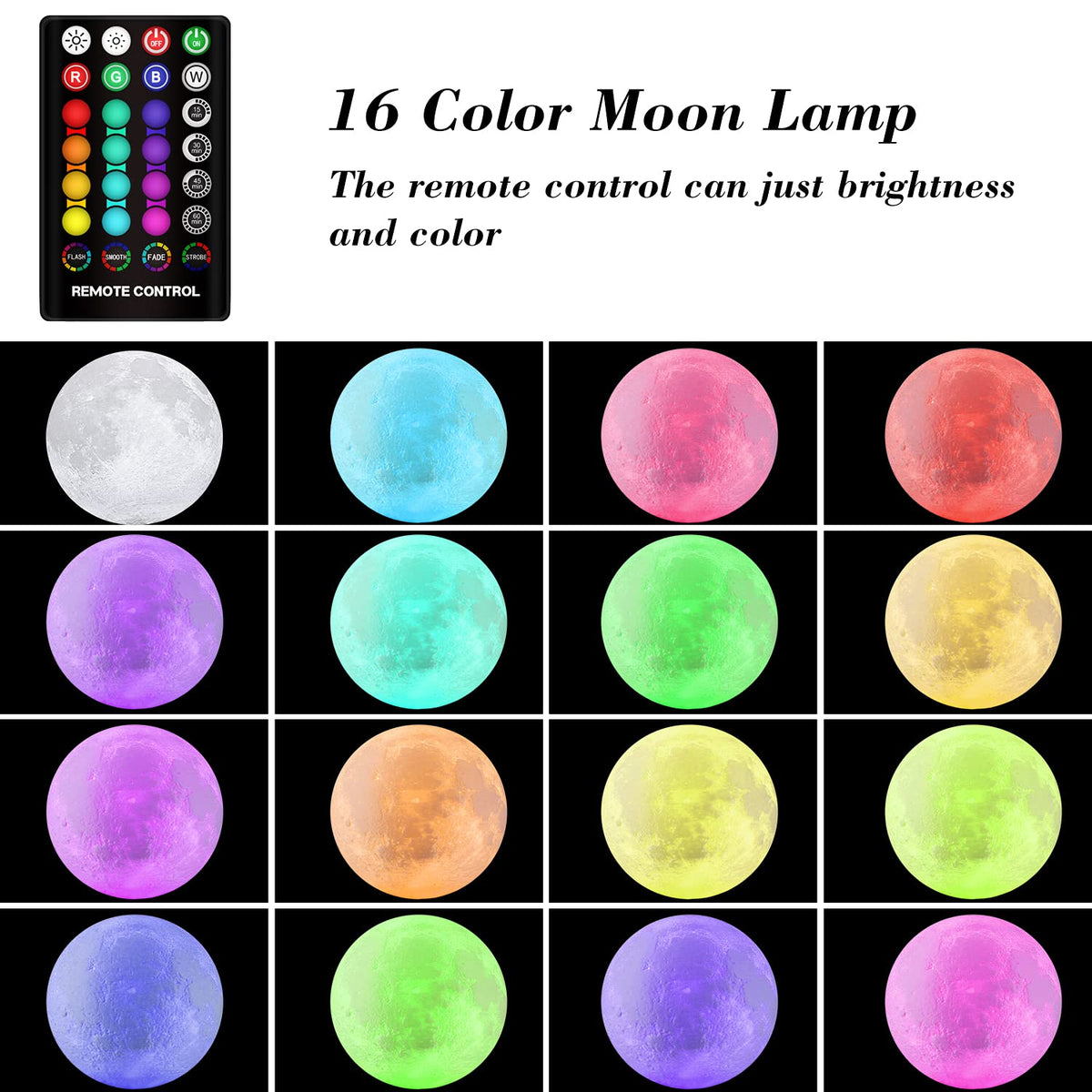 GDPETS Moon Lamp with remote for easy color changes