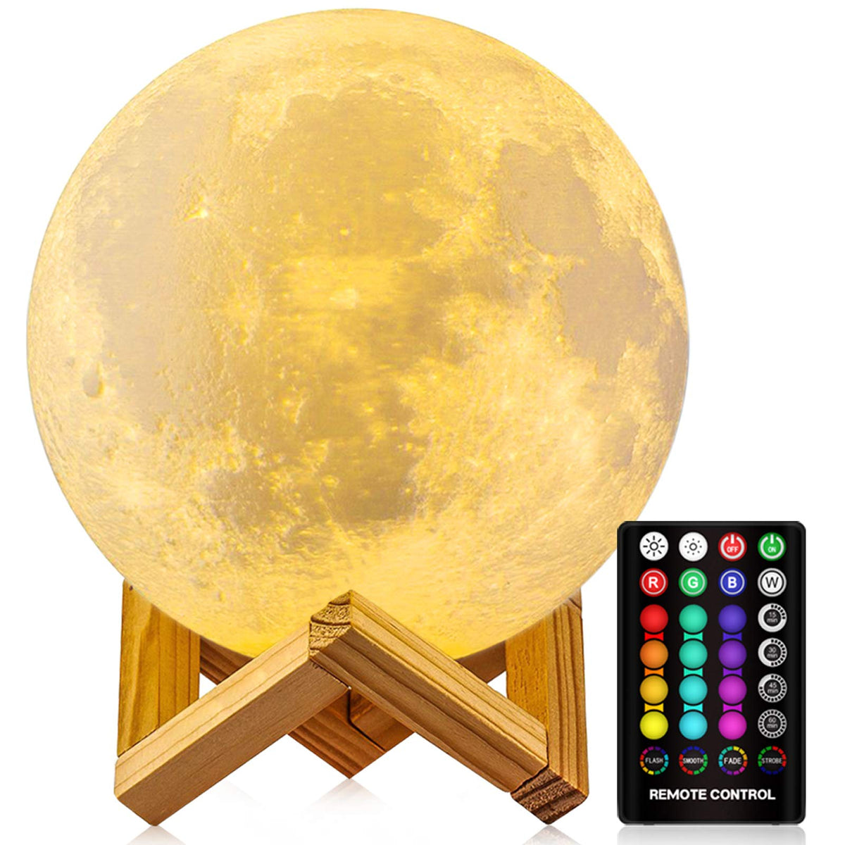 GDPETS Moon Lamp on stand showing versatile desk or table placement