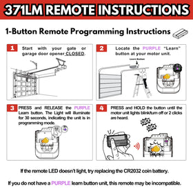 GDR PRO instruction guide simplifies pairing with your opener.