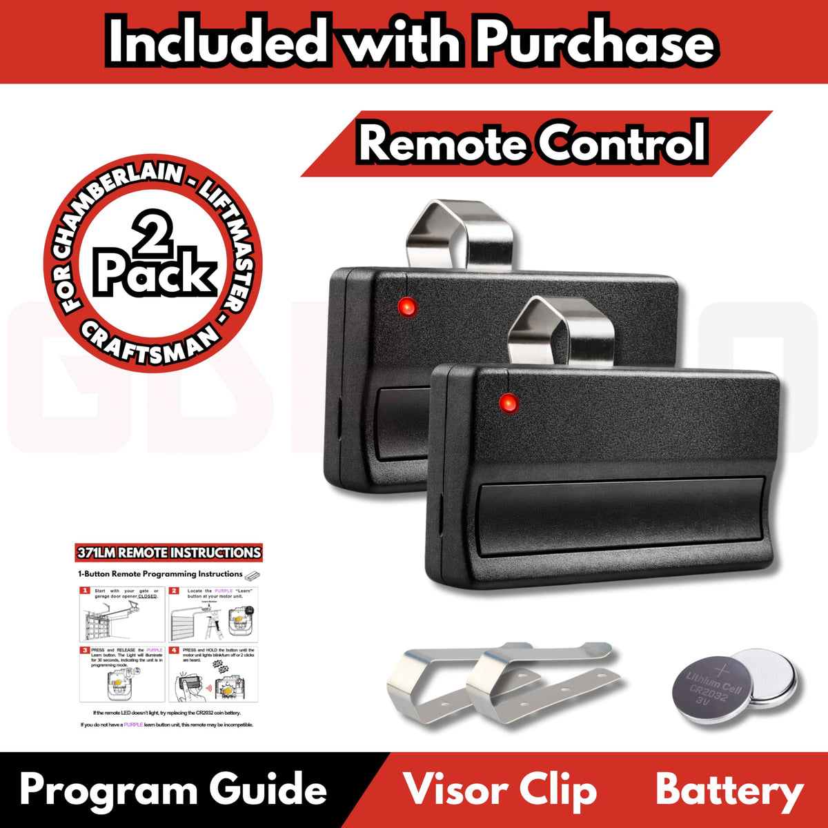 GDR PRO remote reaches up to 120 feet for flexible entry.