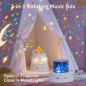 GDSZBYSM remote-control projector for easy sleep routines from bed.