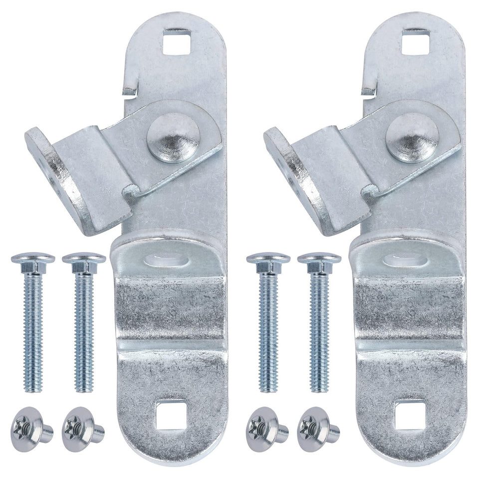 GDW cargo trailer door hasp keeper close-up showing rust resistance for outdoor use