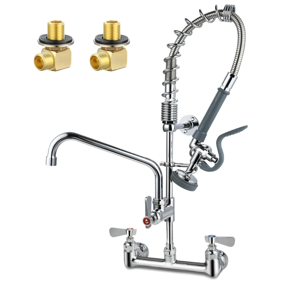Gdyfdskin commercial sink faucet with sprayer for fast pre-rinse and cleaning tasks