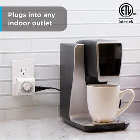 GE 24-Hour timer override switch stops unwanted cycling when not needed.