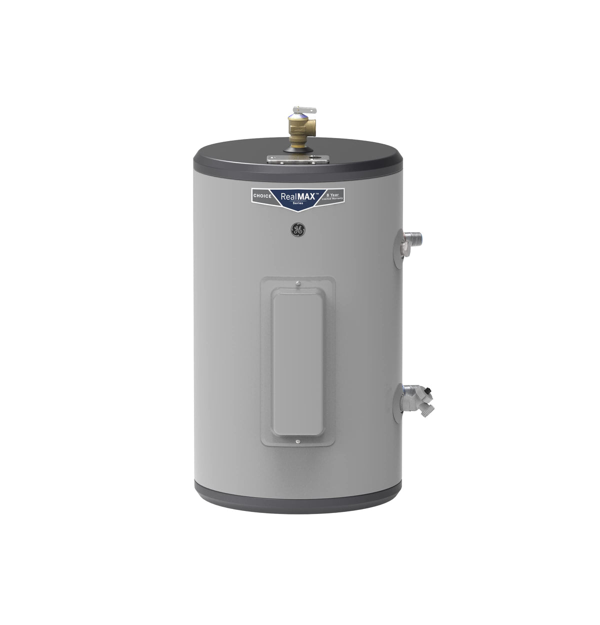 GE Appliances 10-gallon water heater exterior highlights compact design for flexible mounting.