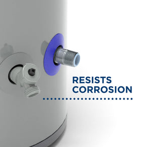 GE Appliances hot water booster supports longer pipe runs and inline setups.