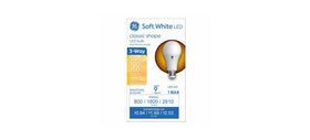 GE Basic LED 150W equivalent bulb, front view, bright and energy-efficient.