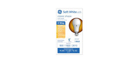 GE Basic LED A21 soft white bulb in lamp delivers instant brightness.