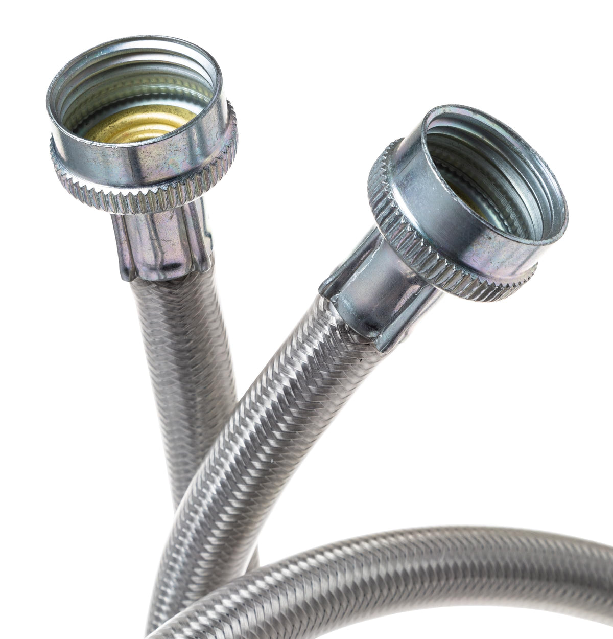 GE braided stainless exterior protects hoses against punctures, supporting long-lasting performance.