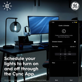 GE Cync app control via Savant-powered Wi-Fi, no hub needed.