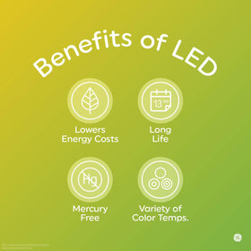 GE Daylight LED 12-pack promises a long-lasting lighting option.