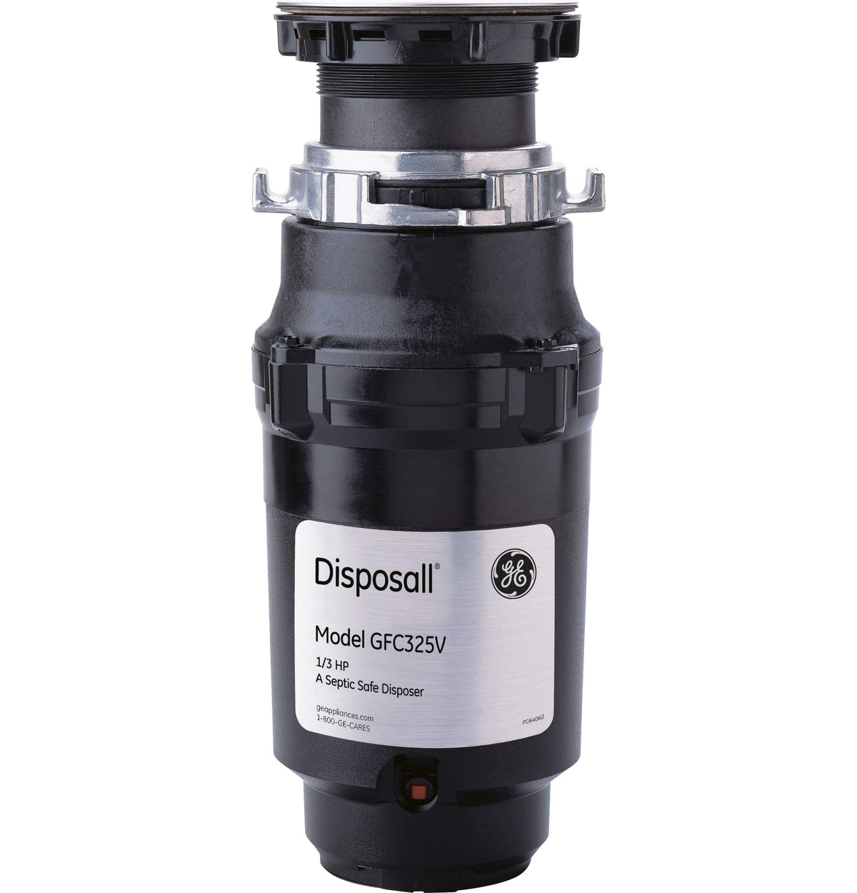 GE Disposall 1/3 HP motor powering quick grinding for small households