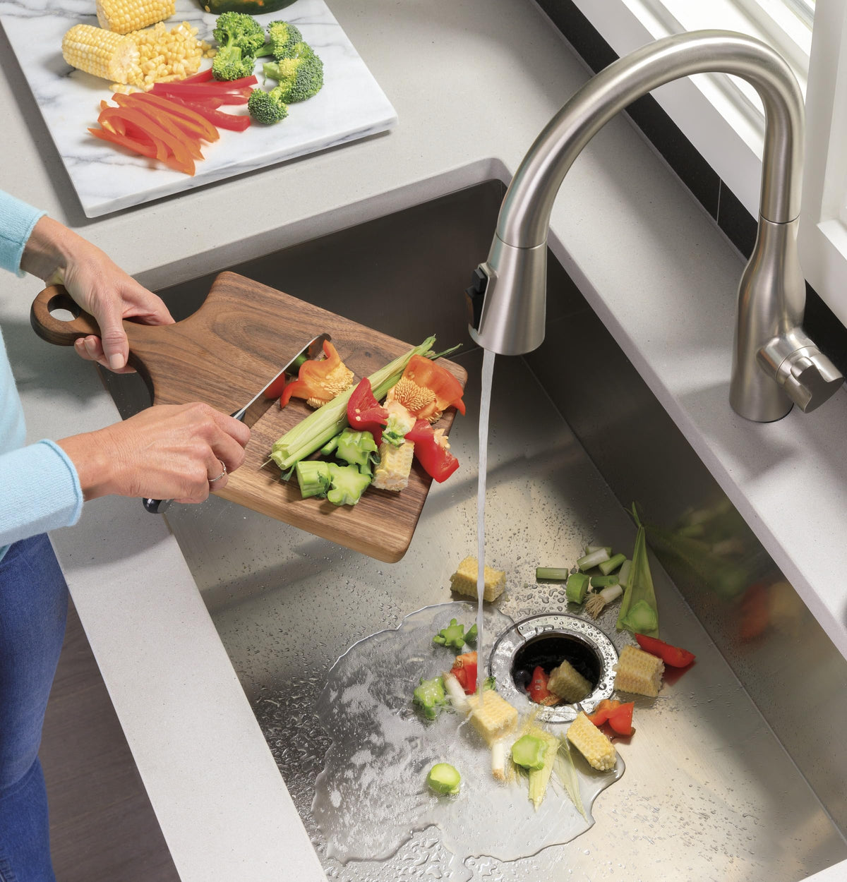 GE Disposer drain boost technology keeps drains clear