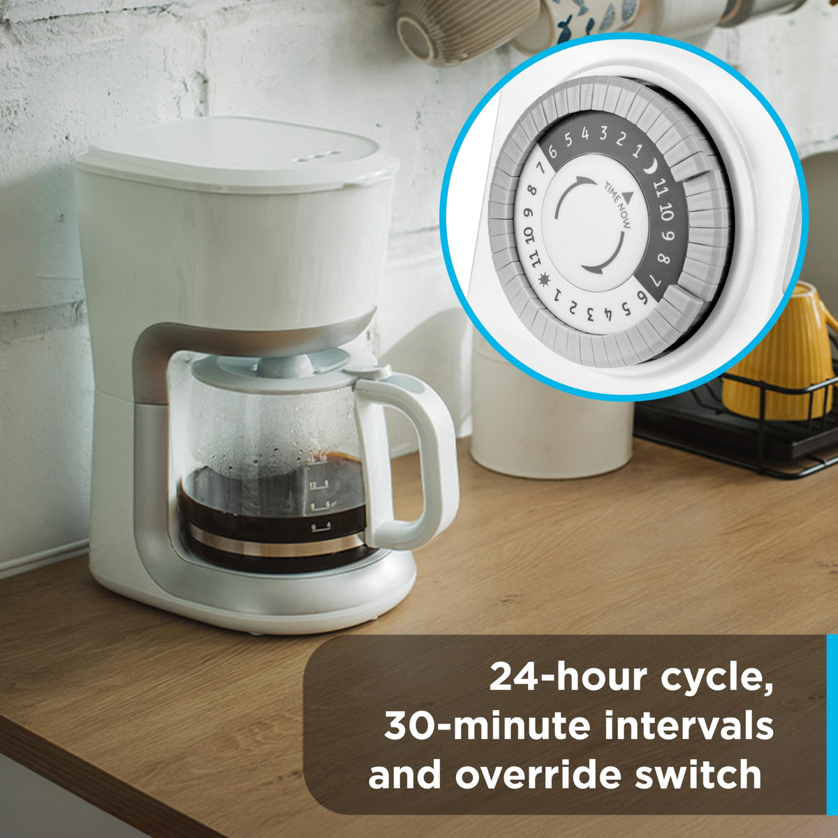 GE dual grounded outlets automate lamps, fans, and small appliances.