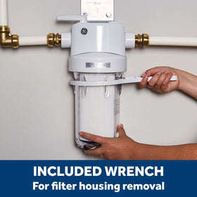 GE easy filter change with bypass option enables maintenance without disruption