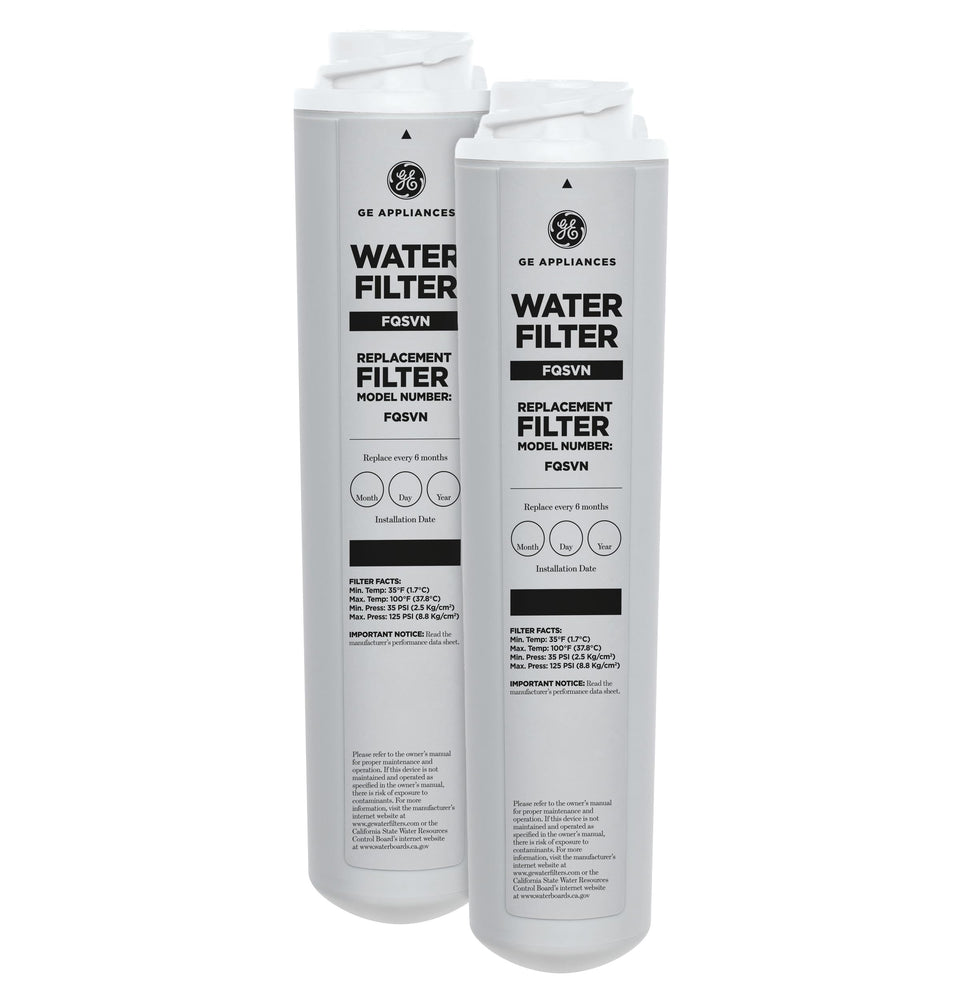 GE FQSVN under-sink filter with twist-lock design for easy installation and cleaner-tasting water