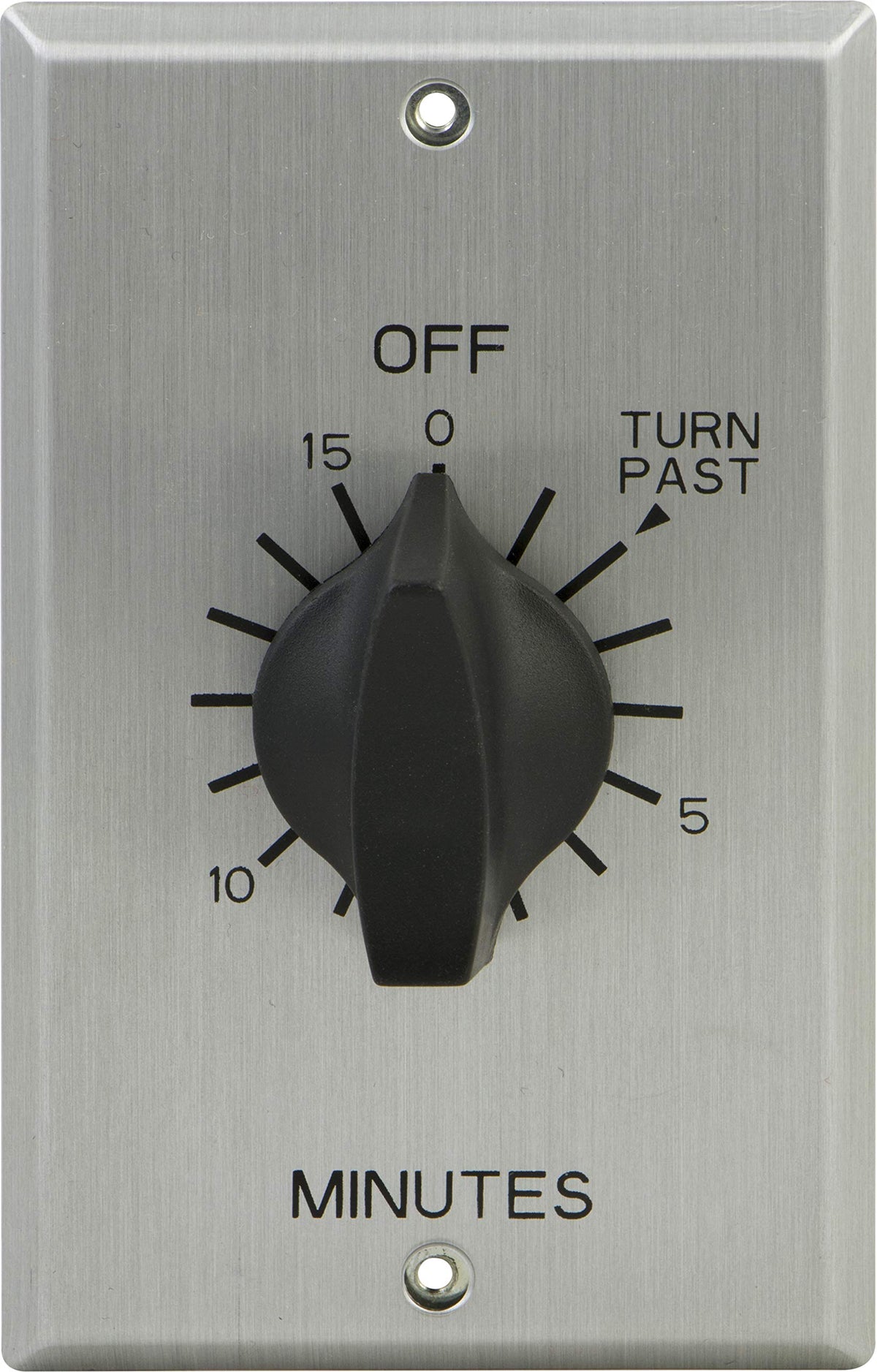 GE In-Wall Countdown Timer dial shows 1–15 minute intervals for precise control.