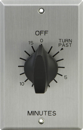 GE In-Wall Countdown Timer dial shows 1–15 minute intervals for precise control.