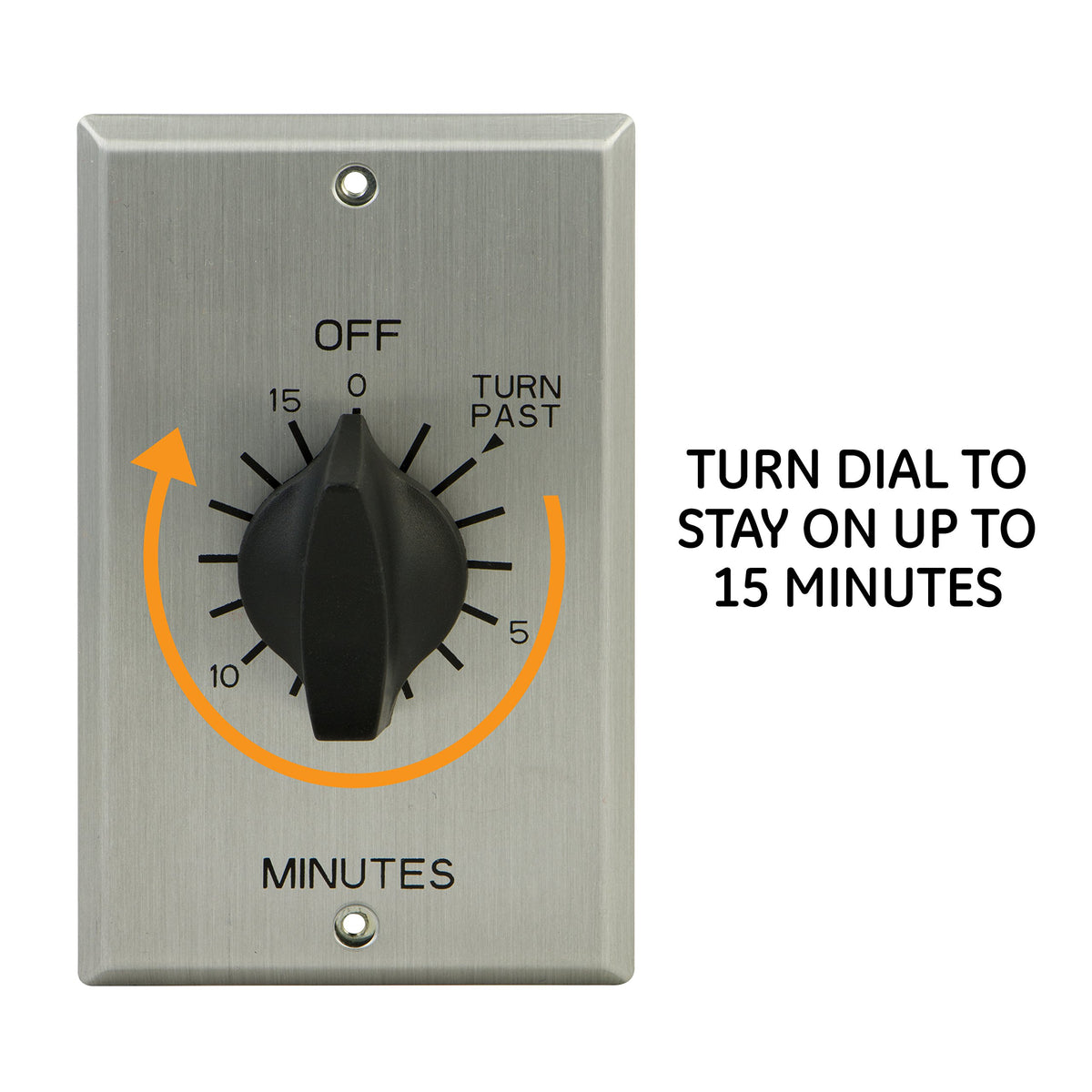 GE In-Wall Countdown Timer wiring view highlighting no-neutral setup.