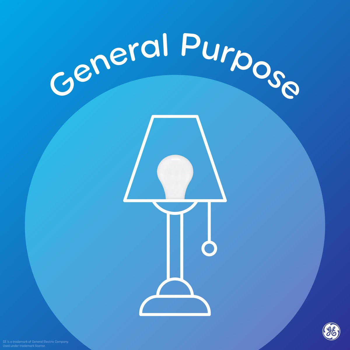 GE 2700K soft white bulbs create a warm, inviting living room ambience.