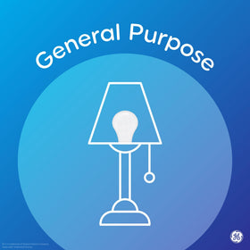 GE 2700K soft white bulbs create a warm, inviting living room ambience.