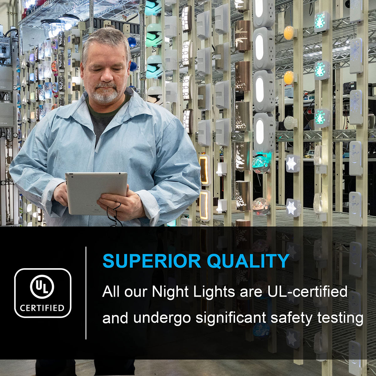 GE night light providing soft illumination for bathroom or hallway