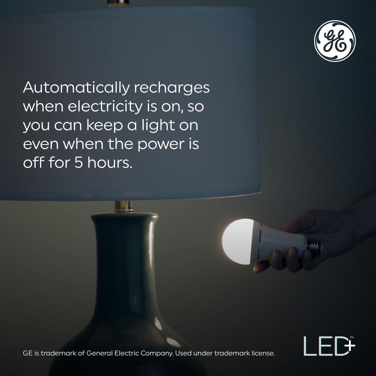 GE LED+ Battery Backup bulb two-pack for backup lighting