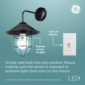 GE LED+ E26-base easy install outdoor bulb compatible with fixtures