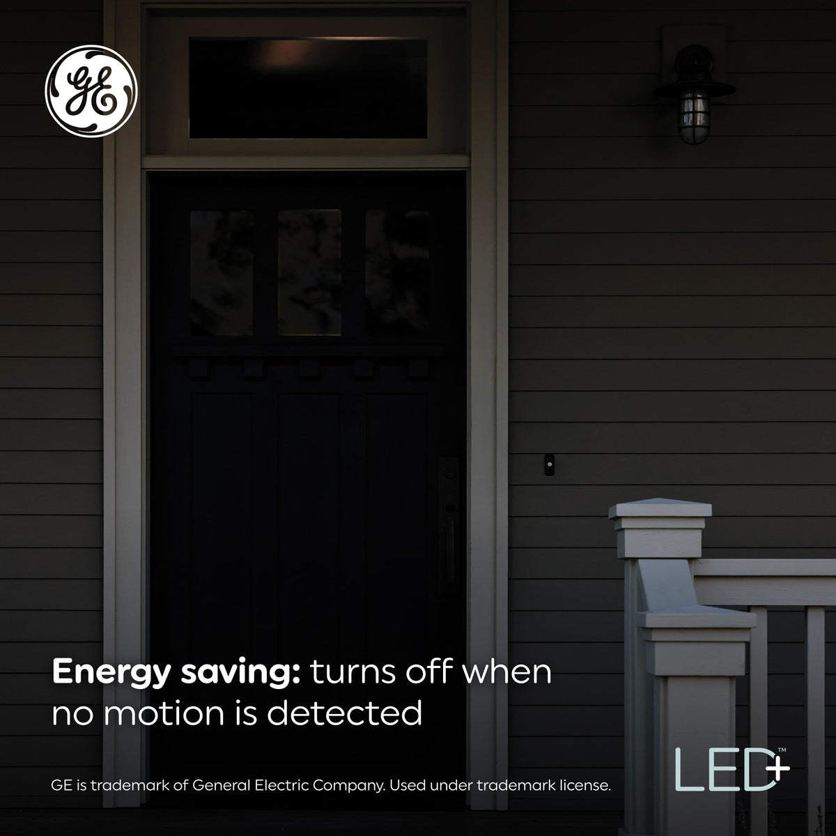 GE LED+ easy-install motion sensor PAR38 bulb fits standard fixtures