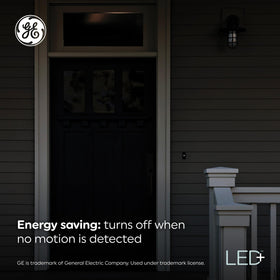 GE LED+ easy-install motion sensor PAR38 bulb fits standard fixtures
