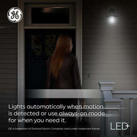 GE LED+ energy-saving PAR38 bulb reduces energy use while brightening spaces