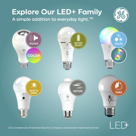 GE LED+ lighting modes ideal for parties and cozy nights