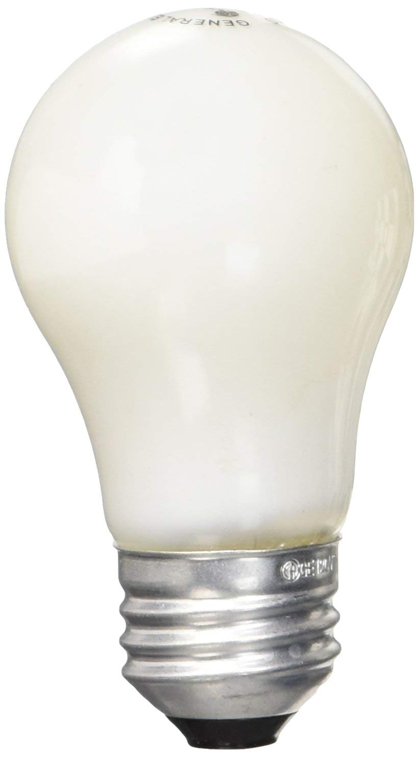 GE Lighting 15W A15 Soft White bulb offers warm ambient light for living spaces.