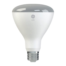 GE BR30 floodlight 10W bulb, side view, energy-saving option for modern interiors.