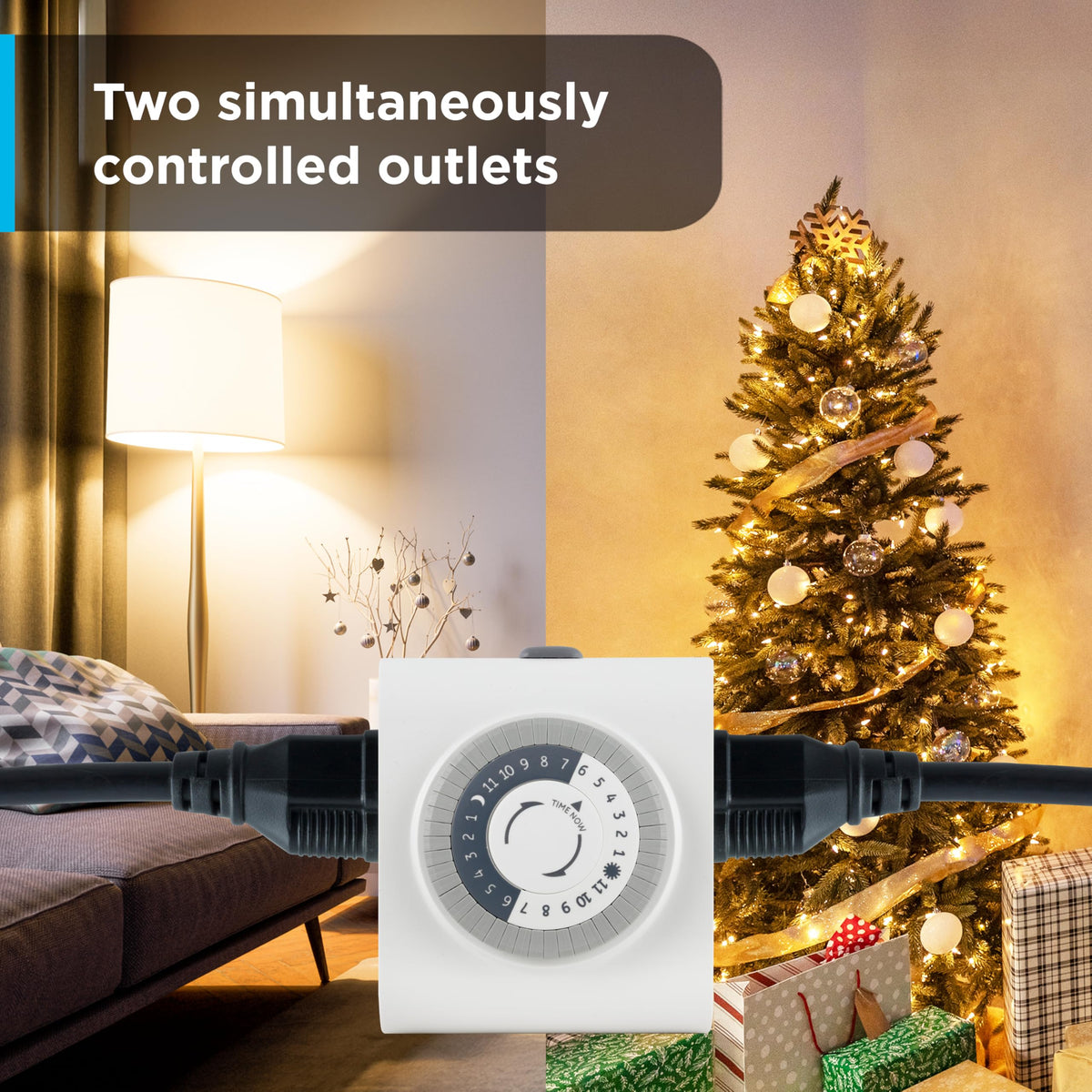 GE mechanical dial and pushpins offer simple daily scheduling.