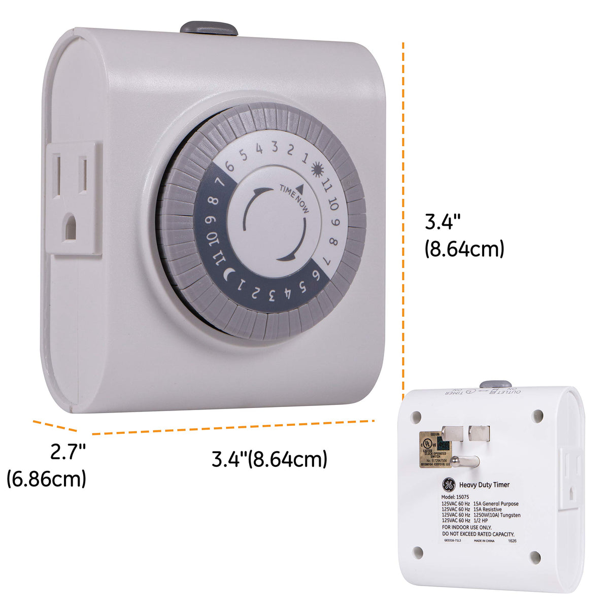 GE override switch close-up for interrupting timer cycles
