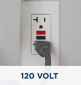 GE wall-mounted point-of-use heater fits tight spaces.