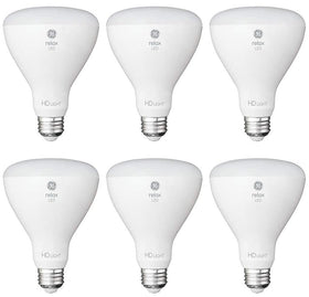 GE Relax BR30 dimmable LED bulb with compatible switches for adjustable mood.