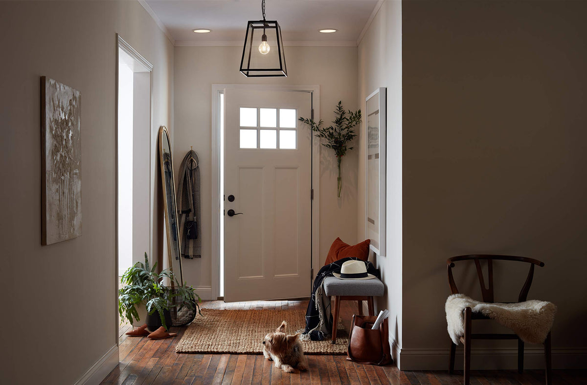 GE Relax HD BR40 warm glow demonstrates inviting ambiance in dining and bedrooms.