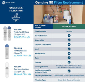GE remineralization calcium restoration adds minerals for improved flavor.