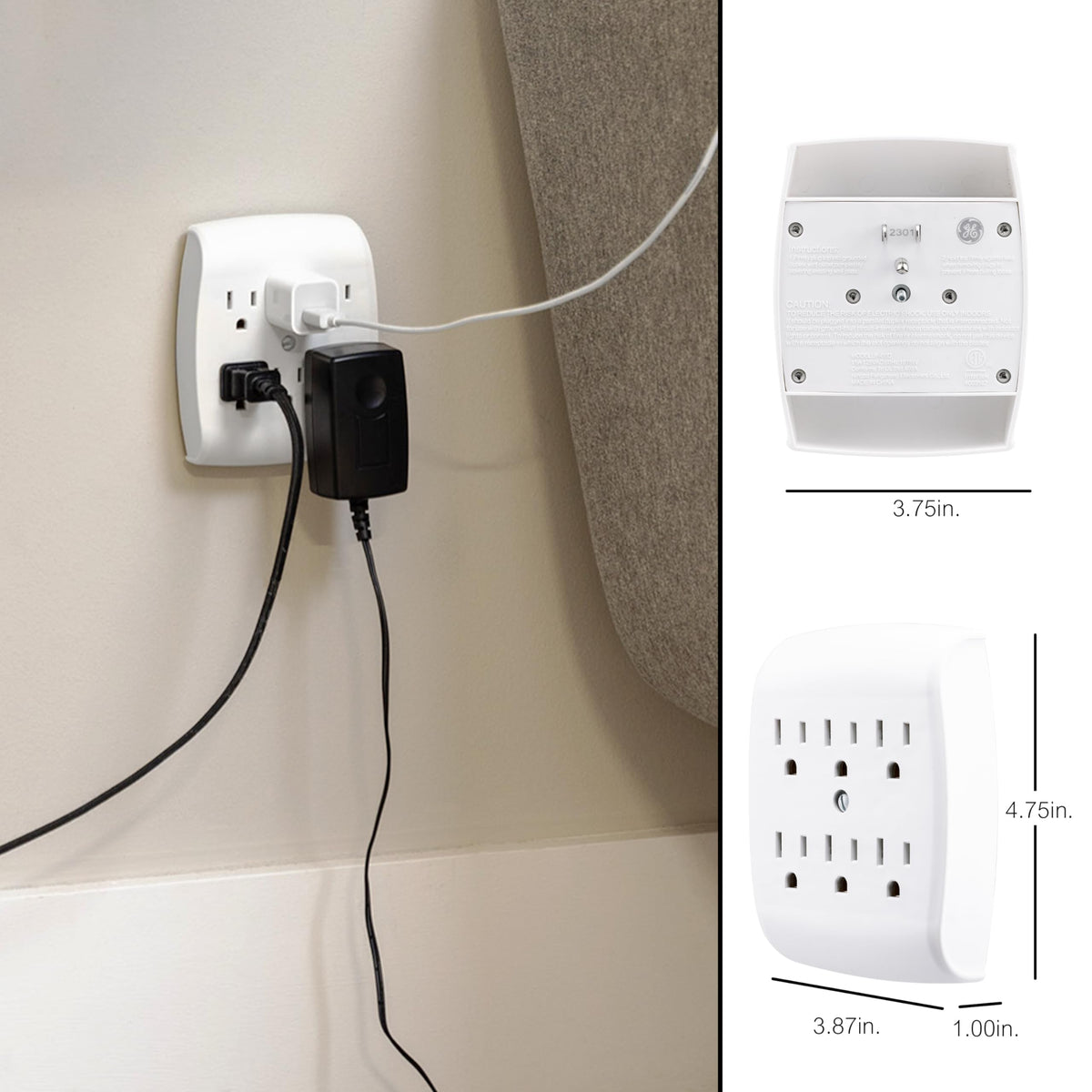 GE secure wall tap uses a center screw to stabilize the setup
