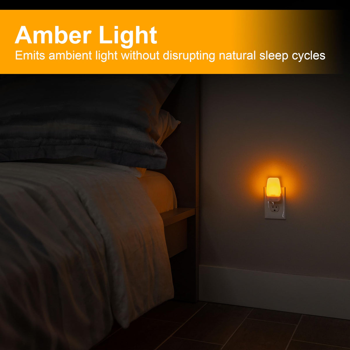 GE Sleeplite compact LEDs stay cool to touch for safe use.
